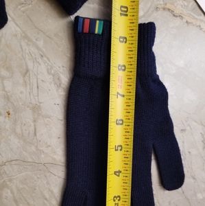 PAUL SMITH Navy Wool Knitted Gloves New One Size O/S Unisex